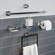 Architeckt - Bathroom Accessories Set Toilet Roll Holder Towel Ring Rail Tumbler Hook Soap - Silver