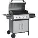 Gas Barbecue Grill 4+1 Cooking Zone Steel & Stainless Steel Vidaxl Silver