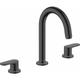 Vernis Blend Bathroom Basin Mixer Tap 3 Tap Hole Matt Black Eco Modern - Black - Hansgrohe