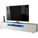 Modern White 200cm Matt Gloss tv Stand Cabinet Suitable for 55 65 70 75 80 Inch 4K led Flat Screen TV's - White