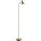 Endon - Amalfi - led 1 Light Floor Lamp Antique Brass, Gloss White Paint, GU10