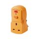 Brennenstuhl - Plug-In rcd Safety Plug Socket Adapter Circuit Breaker Plug Trip Switch 13A 240