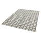 Lord Of Rugs - Antibes Geometric 3D Grid White Grey Flatweave Kitchen Indoor Outdoor Floor Mat Rug Large Carpet 160 x 230 cm (5'3'x7'7')