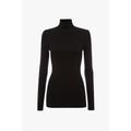 Victoria Beckham Polo Neck Knitted Top In Black 8