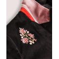 70s Tailored Blazer Black Women Boden, Black, Embroidered