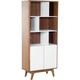 Beliani - Modern Bookcase Cabinets Shelves Storage Freestanding Dark Wood White Columbus - Dark Wood