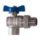 Standard Water Flow Rate Angled Ball Valve with Butterfly Handle Female x Male 1/2 bsp