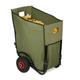 Garden Bin Cart, Large Foliage Waste Collector, Foldable Trolley, 2 Pneumatic Wheels, 160 l Sack, Green - Relaxdays