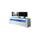 Modern White 155cm Matt Gloss tv Stand Cabinet Suitable for 40 49 50 55 65 Inch 4K led Flat Screen TV's - White