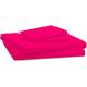 Polycotton Non Iron Percale 180 Thread Count Duvet Cover Set, Hot Pink, King - Linens Limited