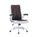 VESTA Office Chair Adjustable Armrest Rolling Meeting Room Chair, Coffee/White - N/A