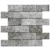 The Tile Life The Wilds 2" x 4" Silver Porcelain Brick Mosaic Wall and Floor Tile