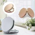 Bluethy Portable Solid Color Metal Round Case Double-Side Pop-Up Pocket Makeup Mirror