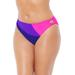 Plus Size Women's Romancer Colorblock Bikini Bottom by Swimsuits For All in Purple Pink (Size 18)