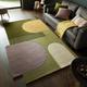 Lozenge Abstract Wool Rug Green