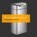 simplehuman Fingerprint Proof 30 Litre Touch Bar Bin Silver