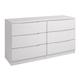 Legato Wide 6 Drawer Chest Cream