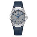 Omega Constellation Men's Blue Leather Strap Watch