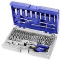 Expert by Facom 73-Piece Imperial, Metric 1/4 in Deep Socket/Standard Socket/Bit Set with Ratchet, 6 point; 12 point;