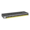 Netgear GS116PP - Switch - unmanaged - 16 x 10/100/1000 PoE+ - desktop rack-mountable wall-mountable - PoE+ 183 W - DC p
