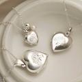 Sterling Silver Tree Heart Locket Necklace, Silver