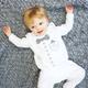 Personalised Christening Baby Sleepsuit, White/Grey/Silver