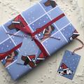 Modern Dog Themed Christmas Wrapping Paper Set