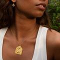 Goddess Of Creativity Gold Vermeil Necklace, Gold