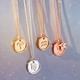 Zodiac Charm Necklace, Silver/Gold/Rose Gold