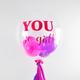 Personalised Neon Nerds Clear Bubble Balloon