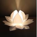 Lotus Flower Table Lamp Bedside Lamp, White/Pink/Cerise