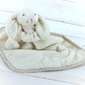 Cream Bunny Baby Toy Baby Comforter, Personalised