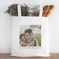 Personalised Photo Message Tote Bag, Grey/Teal/Pink