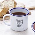 Personalised 'Cup Of Coffee' Enamel Mug
