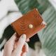 Botanical Veg Tan Leather Purse