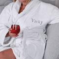 Personalised Luxury Shawl Collar Unisex Bathrobe