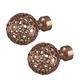 Rothley Baroque 25mm Pattern Orb Curtain Pole Finials (Pair) - Antique Copper