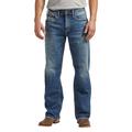 Silver Jeans Men's Zac Relaxed Fit Straight Leg Jean (Size 32-30) Medium Wash, Cotton,Elastine,Polyester