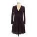 Left Coast by Dolan Casual Dress - Sweater Dress: Purple Dresses - Women's Size 2X-Small