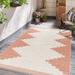 Ababuo 7'10" x 10'2" Rose Cream/Clay/Light Brown/Terracotta/Smoke Outdoor Area Rug - Hauteloom