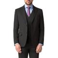 Jeff Banks Regular Fit Charcoal Grey Textured Travel Men's Suit Jacket