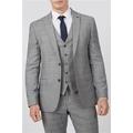 Ted Baker Grey Prince Of Wales Check Slim Men's Suit Jacket