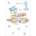 Today you're 1 Teddy Bear Birthday Card