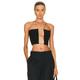 MONOT Cutout Crop Top in Black - Black. Size 42 (also in 36, 40, 44).