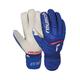 Torwarthandschuhe REUSCH "Attrakt Grip Finger Support" Gr. 7, blau (blau, weiß) Kinder Handschuhe Fussballhandschuhe