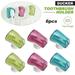 FNNMNNR 6 Pcs Toothbrush Head Covers with Suction Cup Travel Toothbrush Head Covers Case Anti Dust Toothbrush Cover Great Protective Case for Home Travel Outdoor Camping