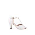 Satin 'Quentin' High Heel Block Heel T-Bar Sandal