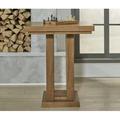 American Heritage Bar Height 34" Solid Wood Pedestal Dining Table Wood in Brown | 42.5 H x 34 W x 34 D in | Wayfair ALTAPUB-BW