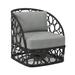 Bernhardt Bali Swivel Patio Chair w/ Cushions Wicker/Rattan in Red/Gray | 37 H x 33 W x 33 D in | Wayfair OP2023S_6032-110