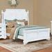 Cottage Creek Dallas Panel Bed Wood in White | 72 H x 67 W x 89 D in | Wayfair dallas-queen-bed-distressed-white-composite